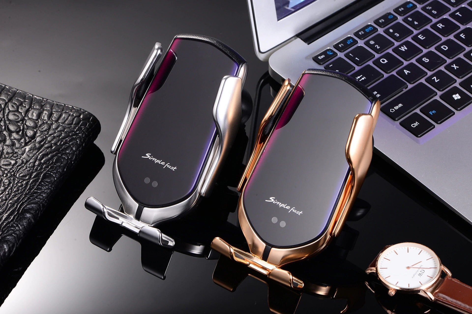 PREMIUM - Automatic Clamping Phone Holder | Wireless Charger