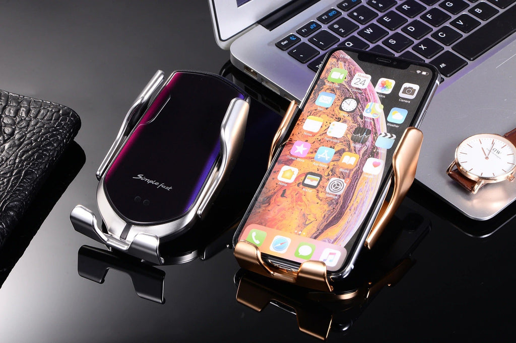 PREMIUM - Automatic Clamping Phone Holder | Wireless Charger