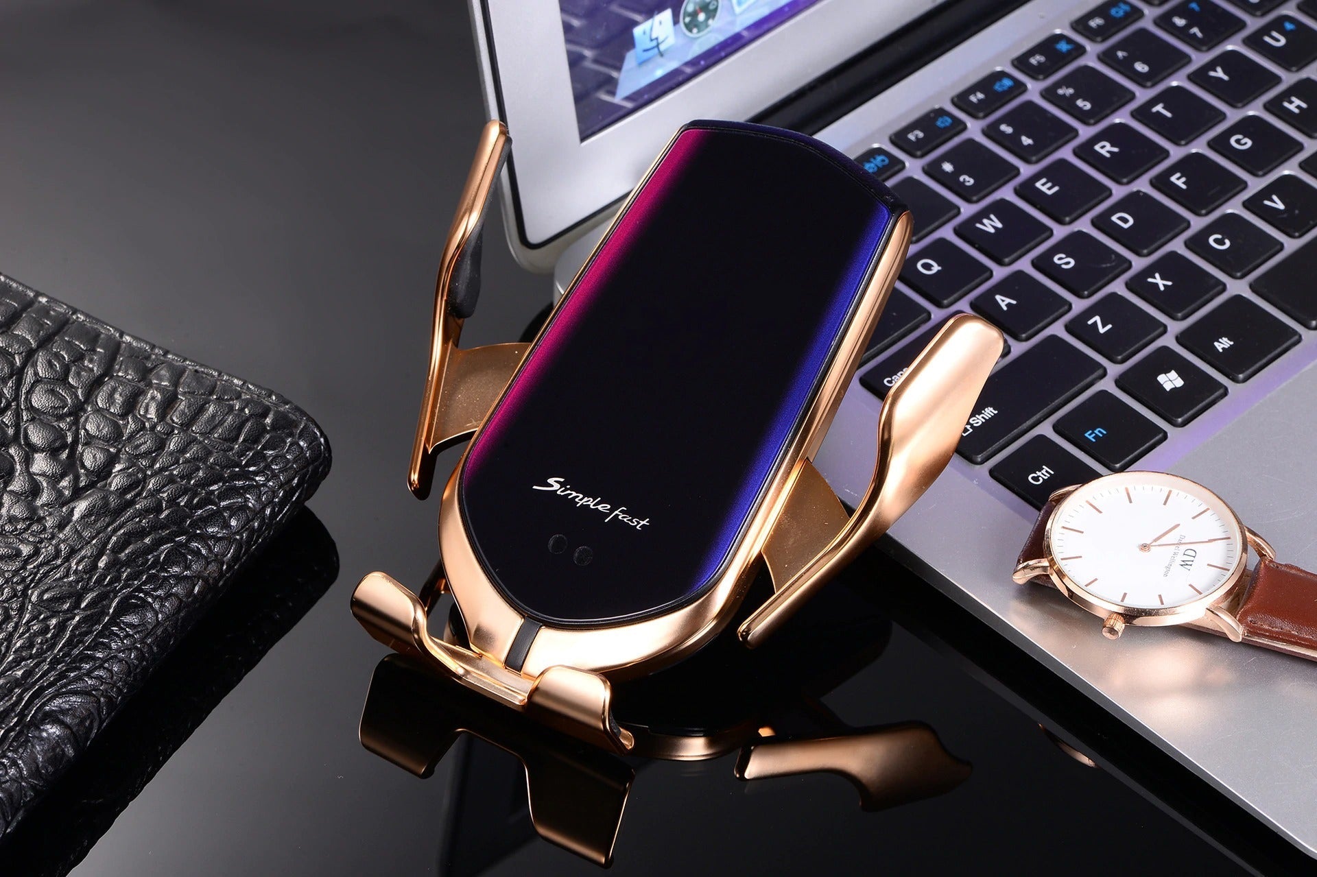 PREMIUM - Automatic Clamping Phone Holder | Wireless Charger
