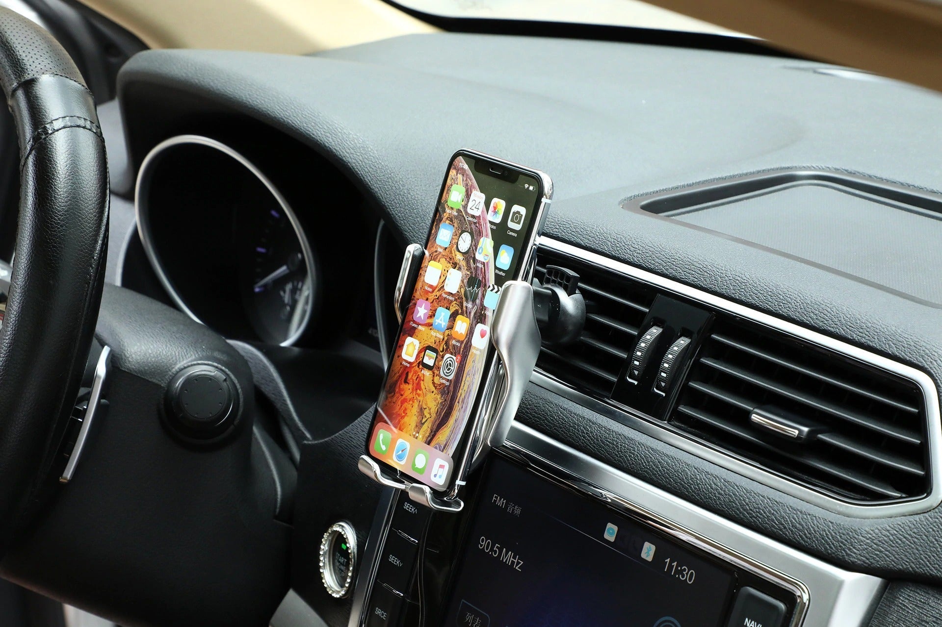 PREMIUM - Automatic Clamping Phone Holder | Wireless Charger