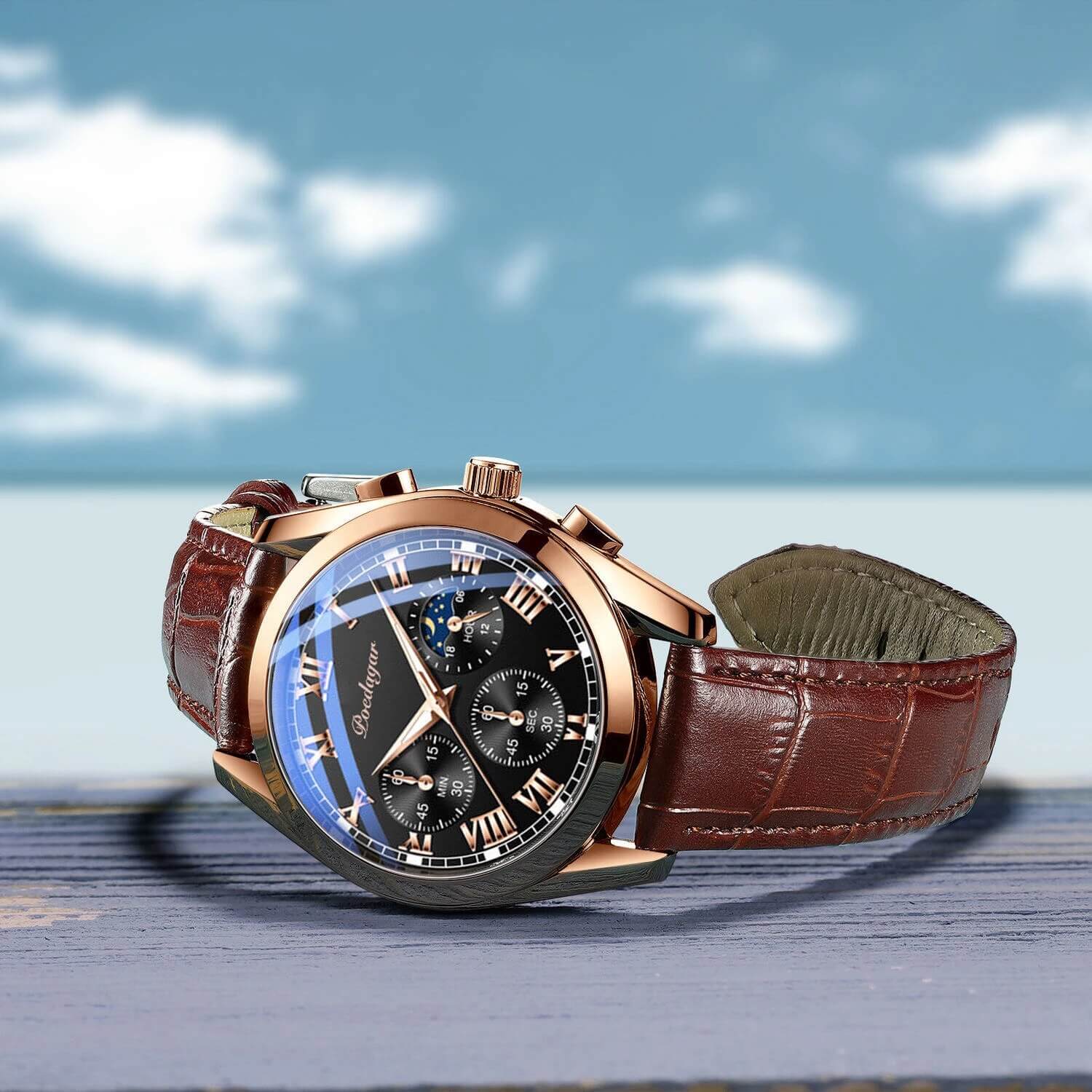 Premium Leather Wristwatch for Men