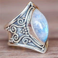 Bohemian style moonstone ring