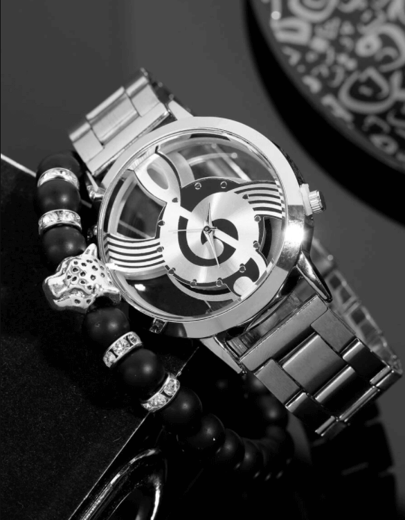 Musical note wristwatch
