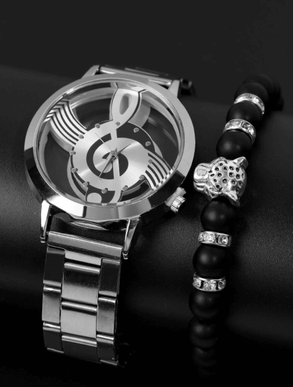 Musical note wristwatch