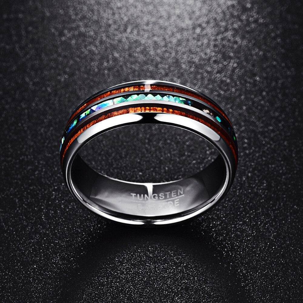 Ring av hawaiisk koa-tre