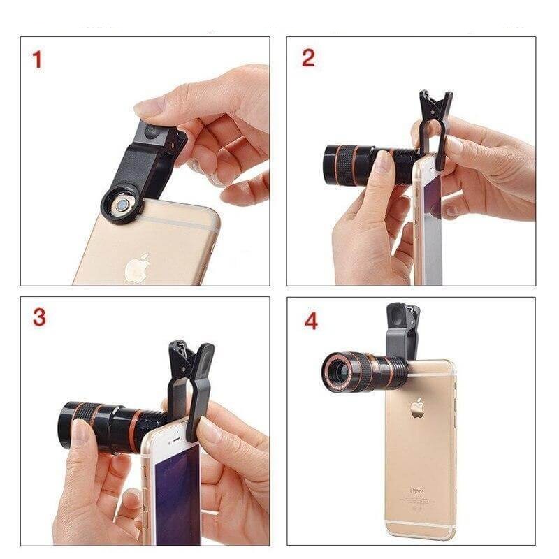 12X Zoom Telescope Camera Lens for Smartphone