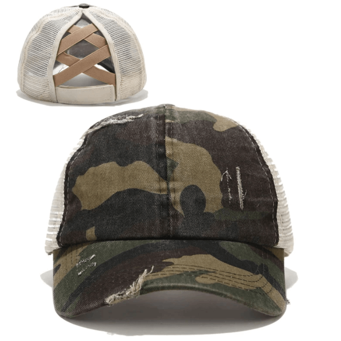 Criss Cross Ponytail Cap