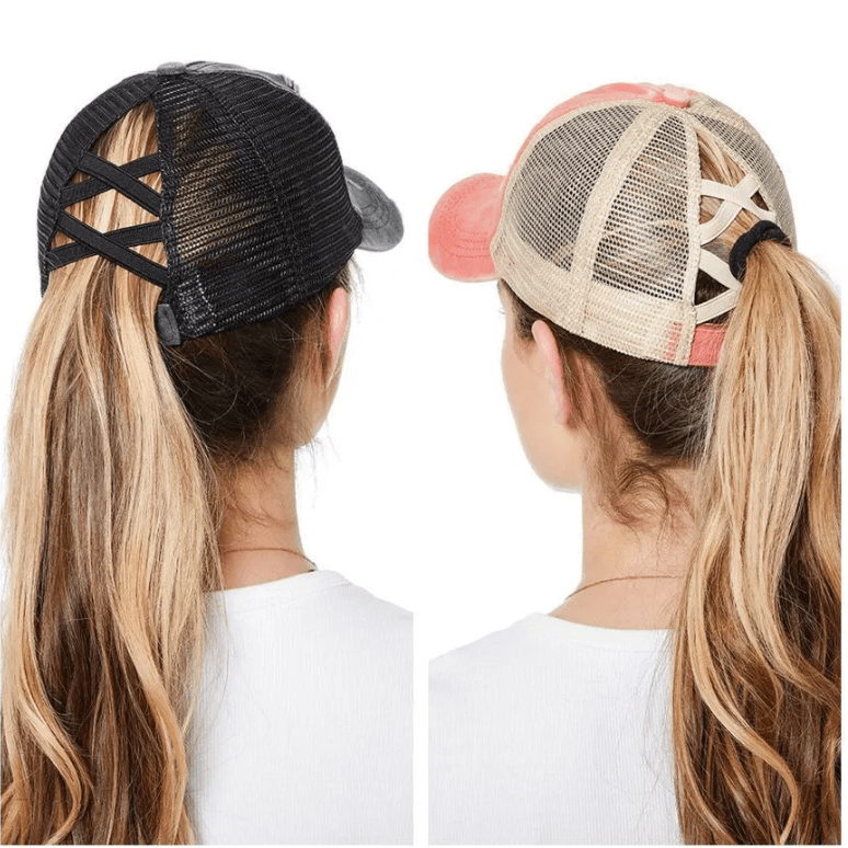 Criss Cross Ponytail Cap