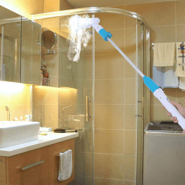 Cordless electric scrubber