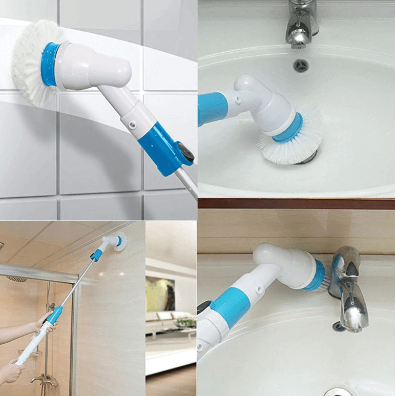 Cordless electric scrubber