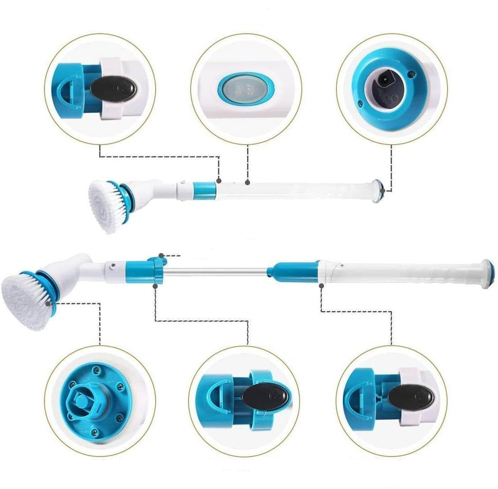 Cordless electric scrubber