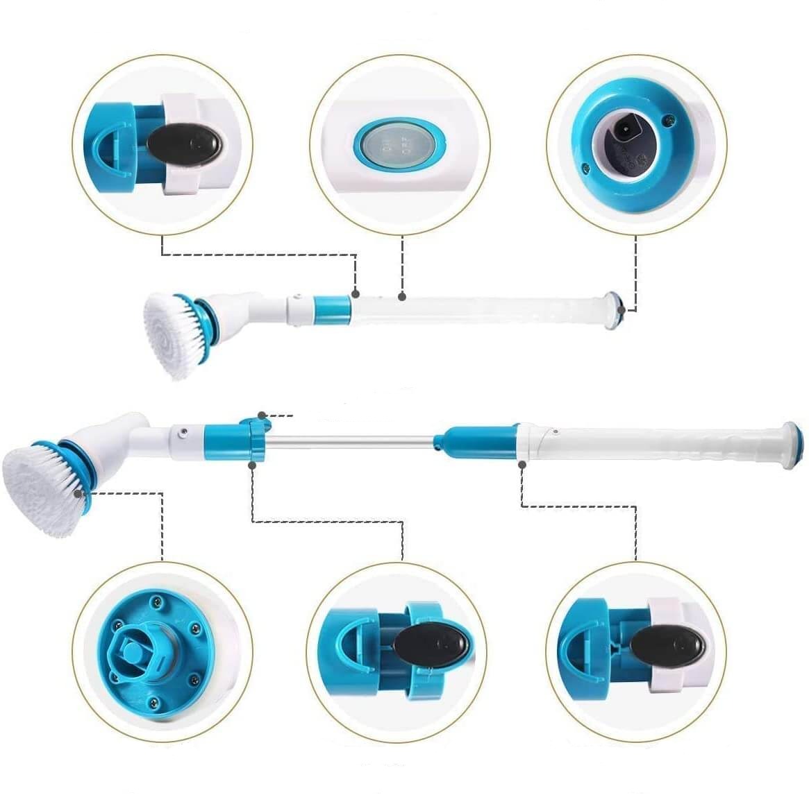Cordless electric scrubber