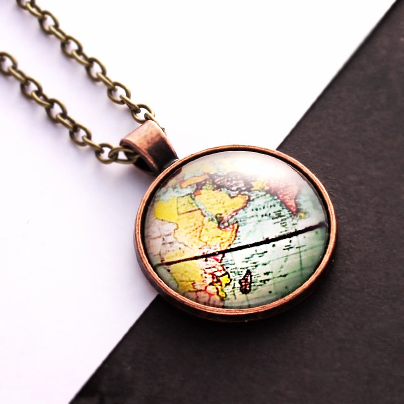 World Map Necklace PREMIUM