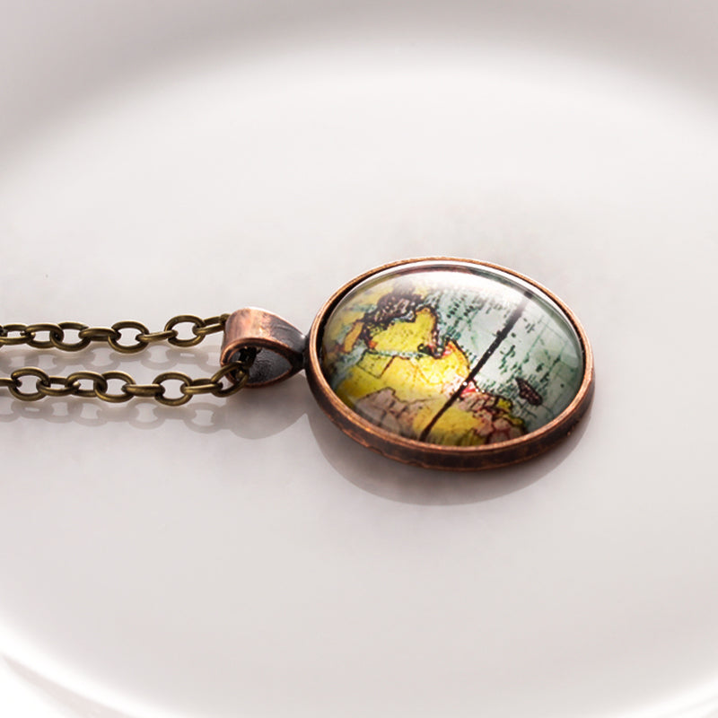 World Map Necklace PREMIUM