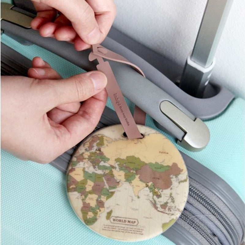 Belleza's Worldmap Suitcase Label®
