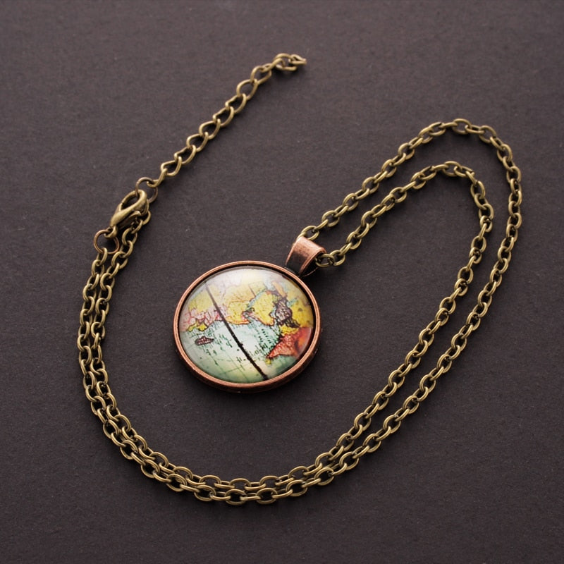 World Map Necklace PREMIUM