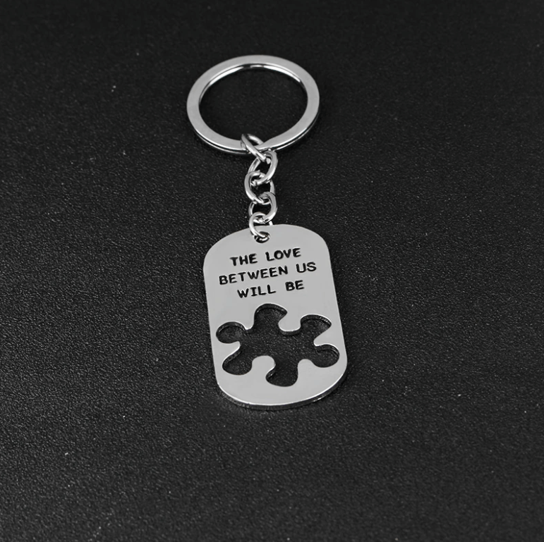 The Love Between Us Will Be Forever and Ever Puzzle Necklace