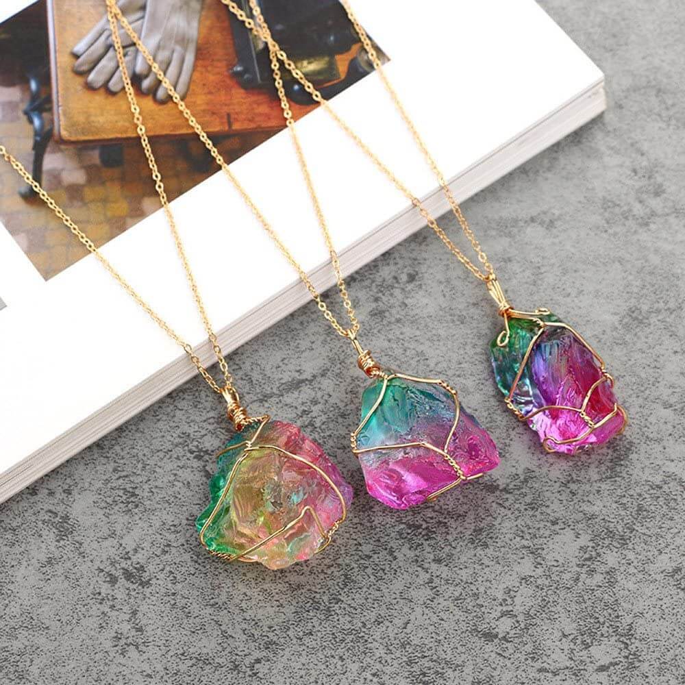 Rainbow Quartz Necklace