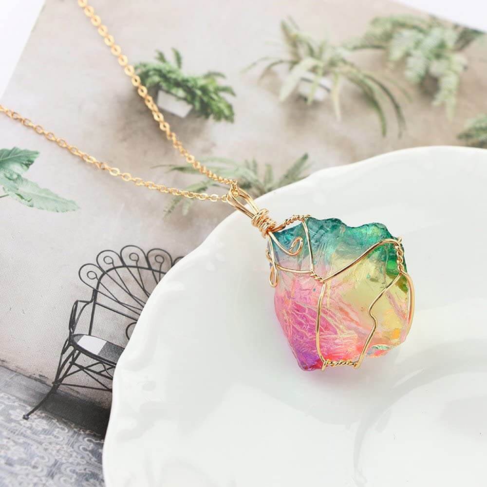 Rainbow Quartz Necklace