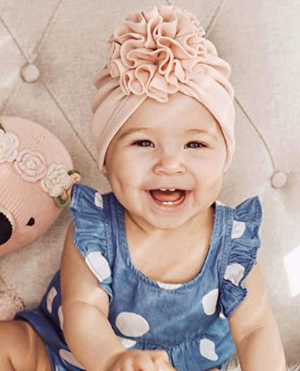 Baby turbanlue med rynker