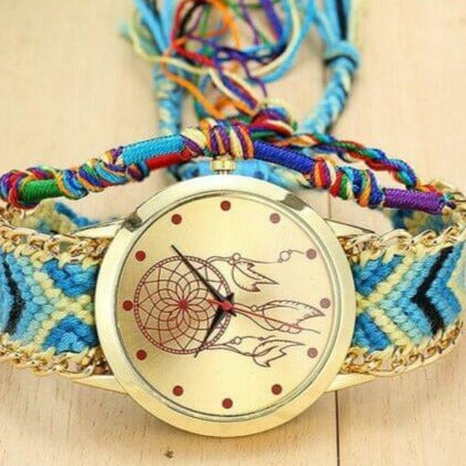 Woven dream catcher watch