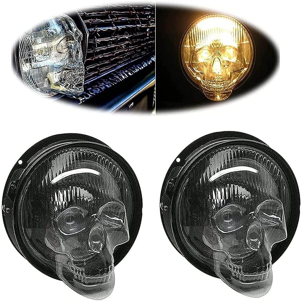 Skull Headlight Covers