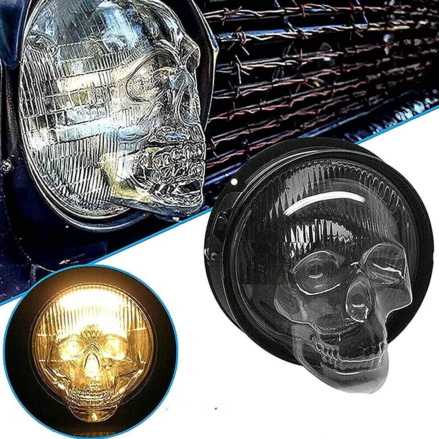 Skull Headlight Covers
