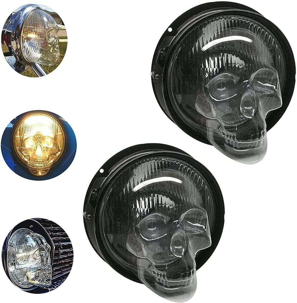 Skull Headlight Covers