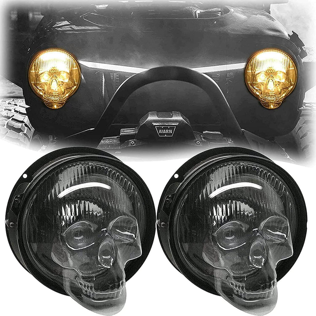 Skull Headlight Covers