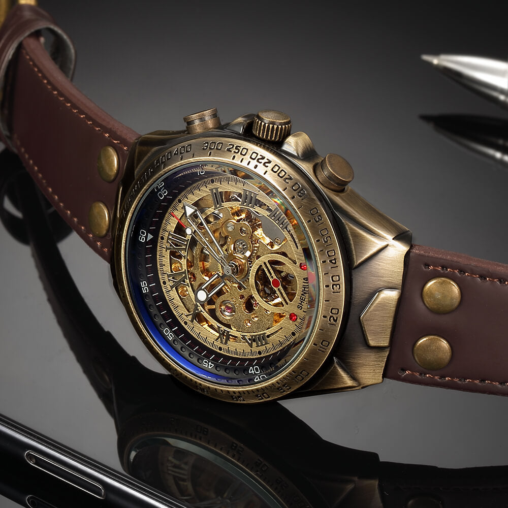 Steampunk Vintage Skjelettklokke