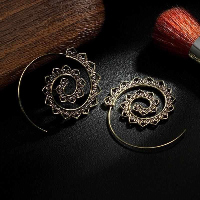 Bohemian Spiral Hippie Earrings