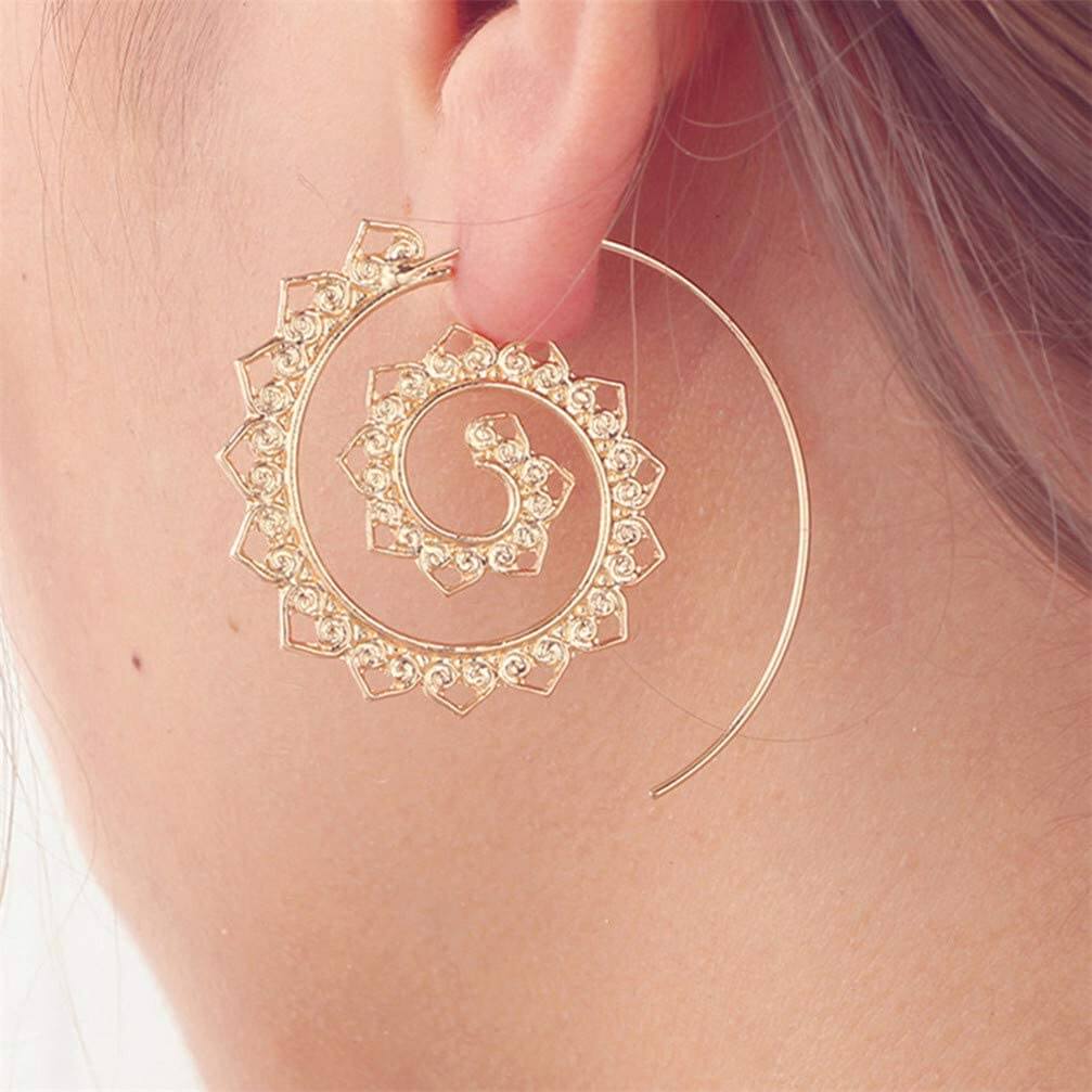 Bohemian Spiral Hippie Earrings