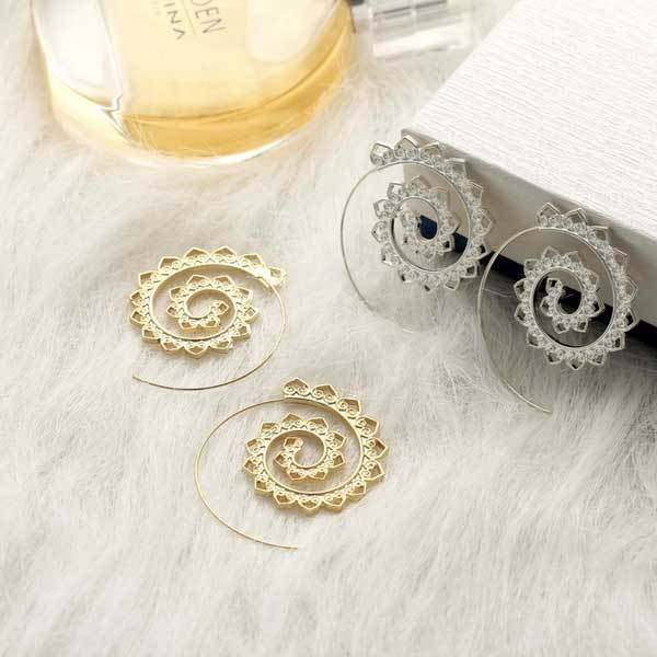 Bohemian Spiral Hippie Earrings