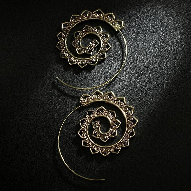 Bohemian Spiral Hippie Earrings