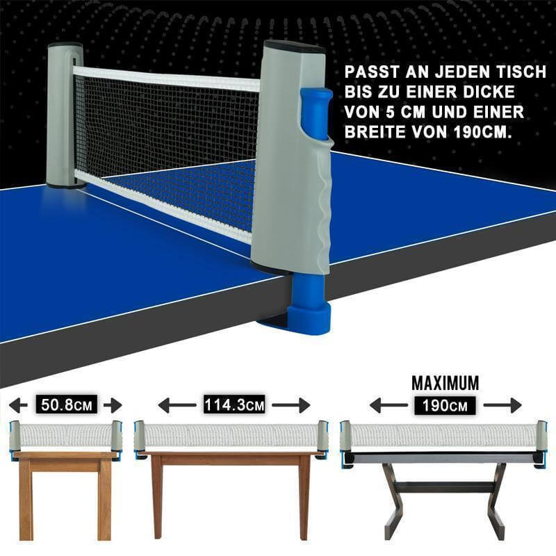 Uttrekkbart bordtennisnett