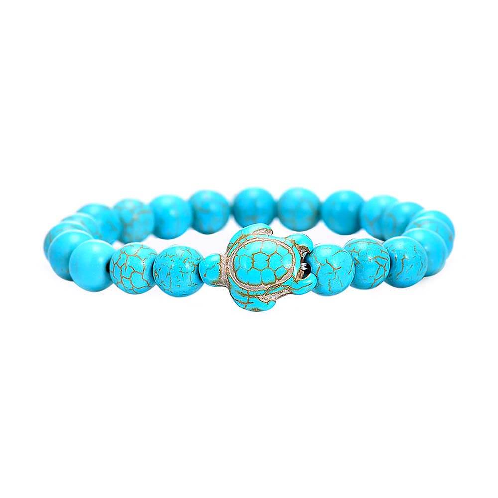 Turquoise Beaded Turtle Bracelet!