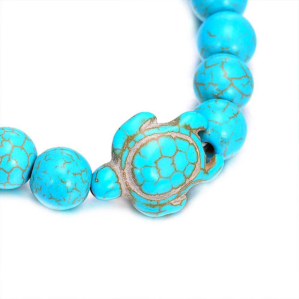 Turquoise Beaded Turtle Bracelet!