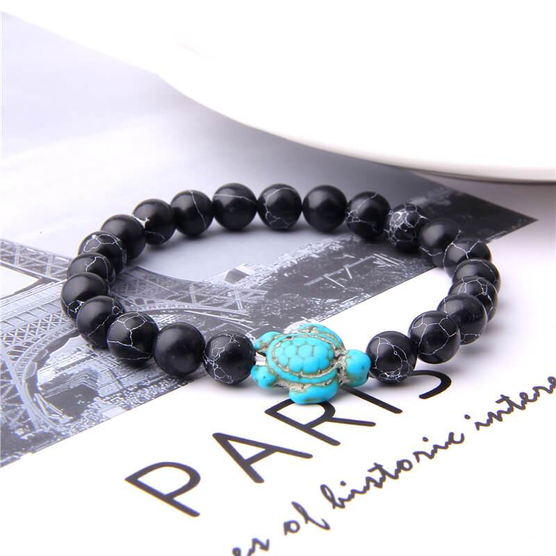 Turquoise Beaded Turtle Bracelet!