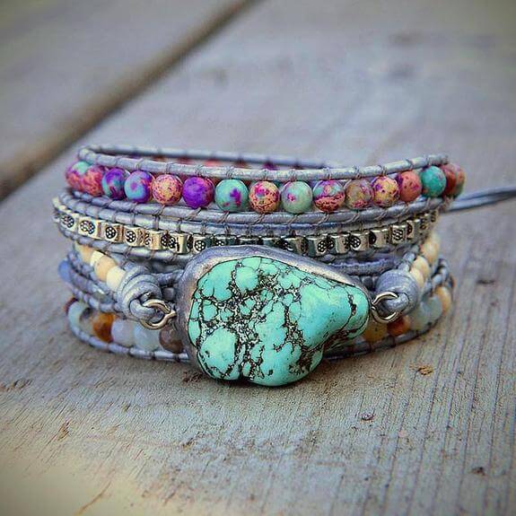 Healing Turquoise Protection Wrap Bracelet