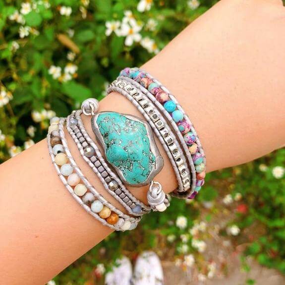 Healing Turquoise Protection Wrap Bracelet