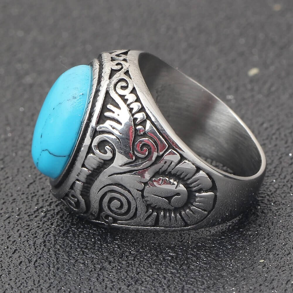 Men's Vintage Turquoise Stone Ring