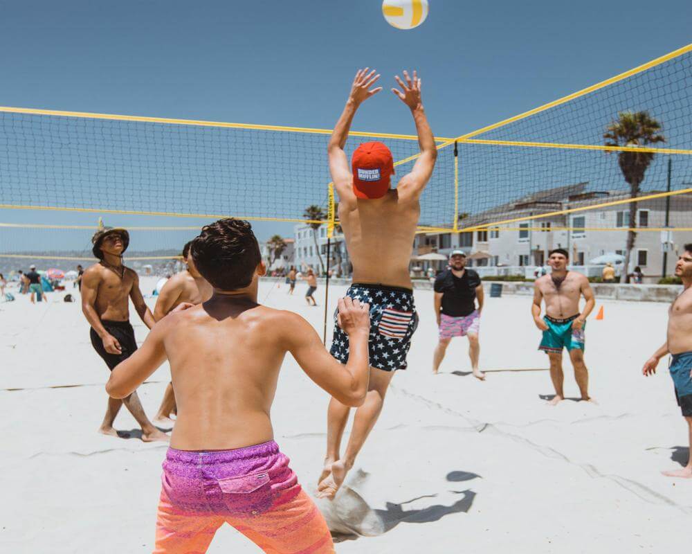 Four-sided Cross Volleyball Net
