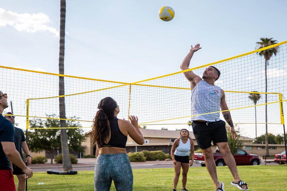 Four-sided Cross Volleyball Net