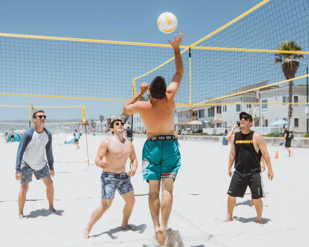 Four-sided Cross Volleyball Net