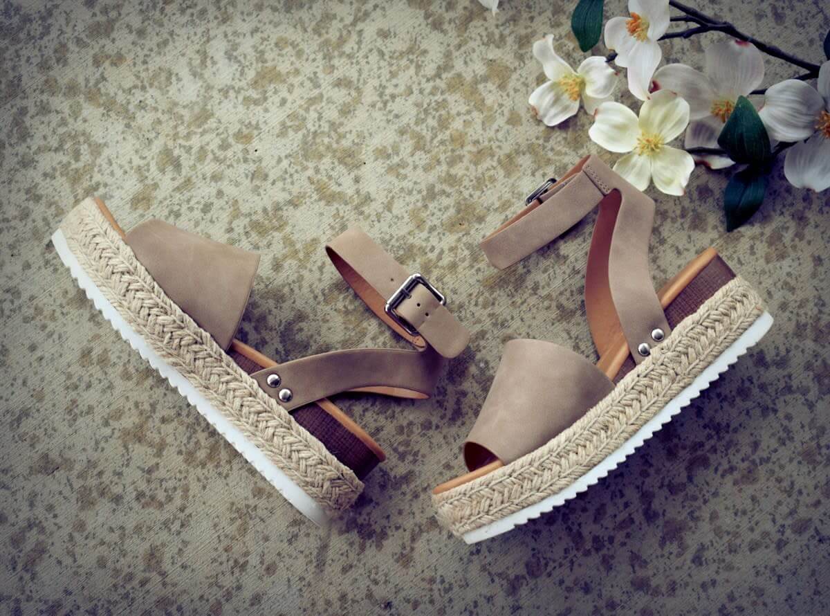 Open Toe Ankle Strap Wedges